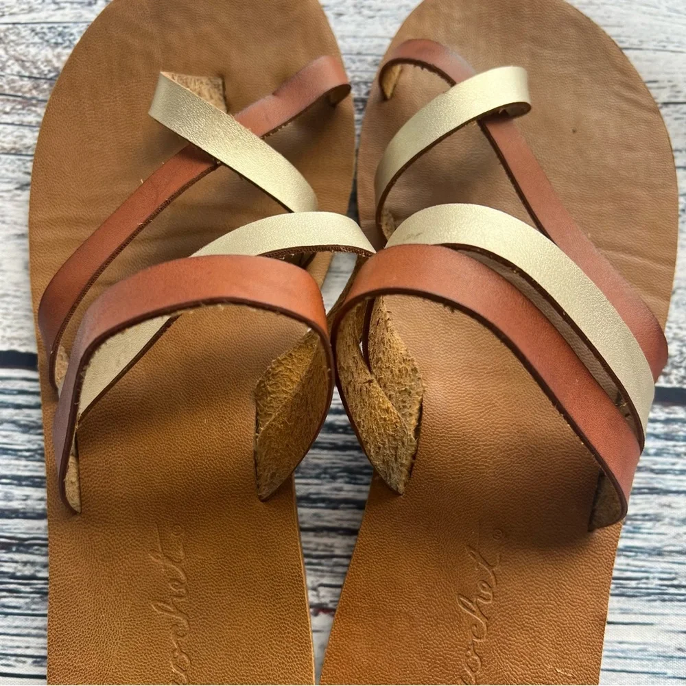 Strappy Women’s Sandals Tan / Gold / Brown comfortable squishy